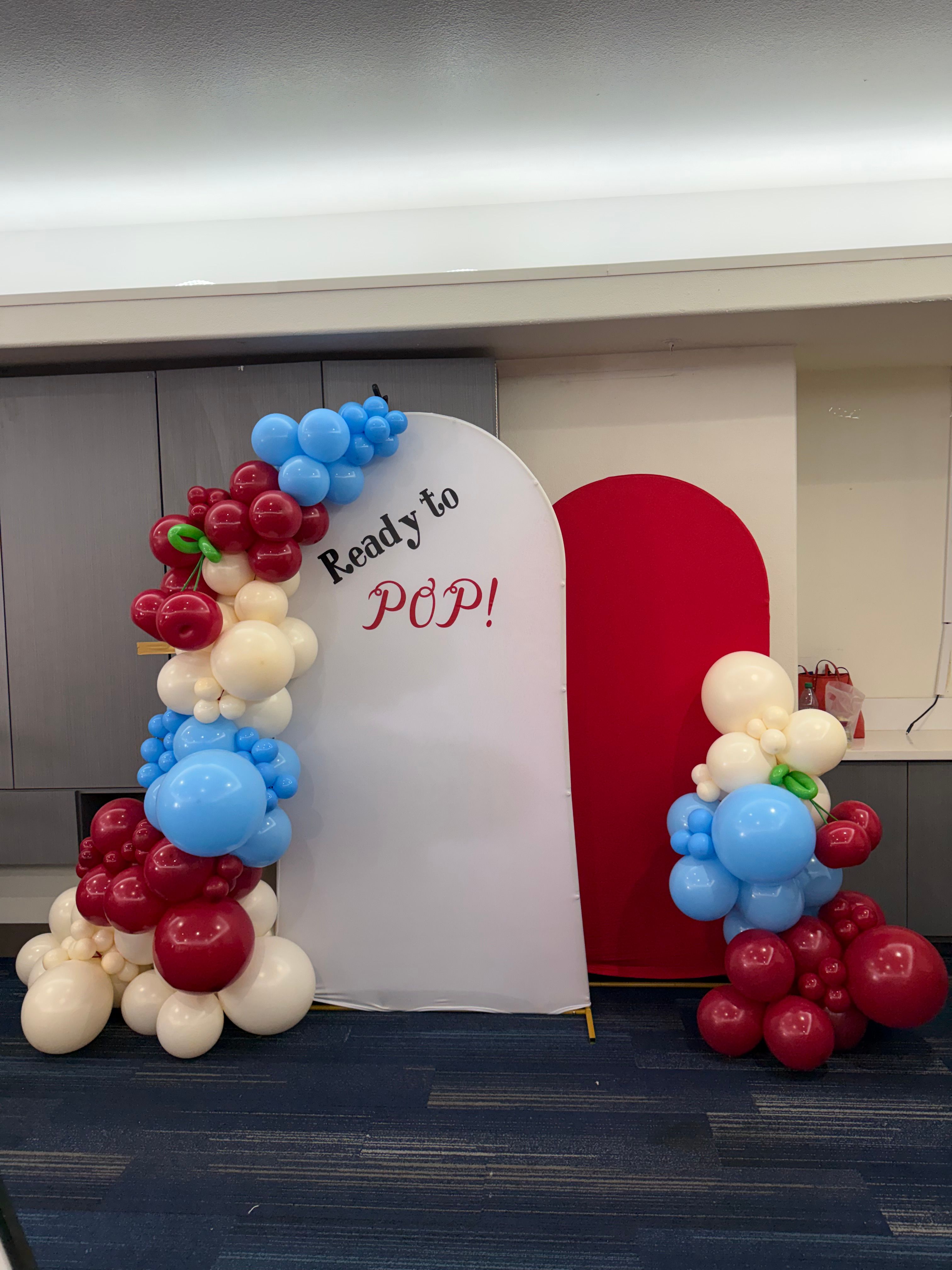 Double backdrop balloon arch